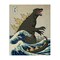 Stupell Industries Nautical Godzilla Eastern Style Illustration Canvas Wall Art